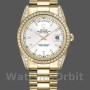 Unisex's Rolex Day-Date 36mm Unisex-118388-Diamond Bezel-White Dial White<br />
