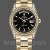 Unisexs Rolex Day-Date 36mm Unisex-118388-Yellow Gold-Black Index Dial Black Replica Image