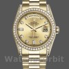 Unisexs Rolex Day-Date 36mm Unisex-118388-Yellow Gold-Champagne Dial Champagne Replica Image