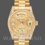 Unisex's Rolex Day-Date 36mm Unisex-118388-Yellow Gold-Champagne Diamond Dial Champagne