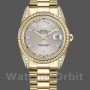 Unisex's Rolex Day-Date 36mm Unisex-118388-Yellow Gold-Silver Index Dial Silver