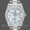 Unisexs Rolex Day-Date 36mm Unisex-118389-Diamond Bezel-MOP White Dial MOP Replica Image