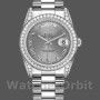 Unisex's Rolex Day-Date 36mm Unisex-118389-Rhodium Grey Roman Numeral Dial Rhodium Grey<br />