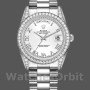Unisex's Rolex Day-Date 36mm Unisex-118389-White Gold-White Roman Numeral Dial White