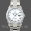 Unisexs Rolex Day-Date 36mm Unisex-118389-White Roman Numeral Dial White Replica Image