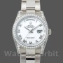 Unisex's Rolex Day-Date 36mm Unisex-118389-White Roman Numeral Dial White