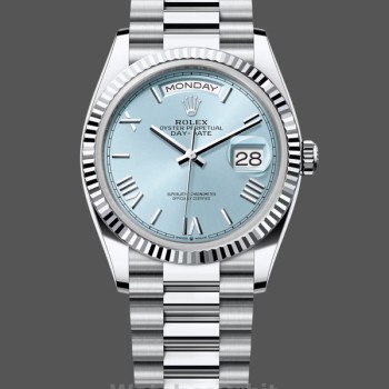 Unisex's Rolex Day Date 36-m128398TBR 0035, Green Dial, Diamond‑Set Bezel, President Bracelet, Green Dial