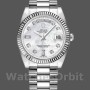 Unisex's Rolex Day-Date 36mm Unisex-128239-White Gold-Mother of Pearl Dial MOP