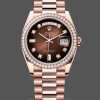 Unisexs Rolex Day-Date 36mm Unisex-128345RBR-Brown Ombre Dial-Everose Gold Brown Replica Watch Image