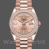 Unisexs Rolex Day-Date 36mm Unisex-128345RBR-Champagne Rose Dial-Everose Gold Champagne Rose Replica Watch Image