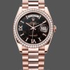 Unisexs Rolex Day-Date 36mm Unisex-128345RBR-Eisenkiesel Dial-Everose Gold Eisenkiesel Replica Image