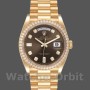 Unisex's Rolex Day-Date 36mm Unisex-128348RBR-Dark Grey Dial-Yellow Gold Grey