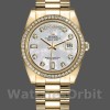 Unisexs Rolex Day-Date 36mm Unisex-128348RBR-MOP Dial-Yellow Gold MOP Replica Image
