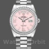Unisexs Rolex Day-Date 36mm Unisex-128349RBR-Pink Opal Dial-Diamond Bezel Pink Replica Image