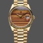 Unisex's Rolex Day Date 36-m128398TBR 0035, Green Dial, Diamond‑Set Bezel, President Bracelet, Green Dial