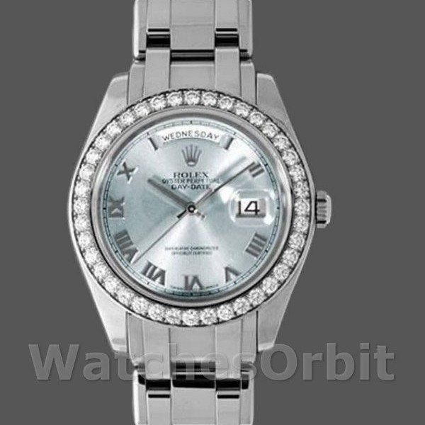 Mens Rolex Day-Date-18946, 39mm, Ice Blue Roman Dial, Special Edition, Men’s Ice Blue Replica Image