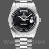 Mens Rolex Day-Date-218206, 41mm, Platinum, Concentric Black Dial, Men’s Black Replica Image