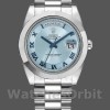 Mens Rolex Day-Date-218206, 41mm, Platinum, Concentric Circle Ice Blue Dial, Men’s Ice Blue Replica Image