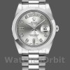 Mens Rolex Day-Date-218206, 41mm, Platinum, Silver Diamond Dial, Men’s Silver Replica Image