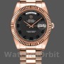 Men's Rolex Day-Date-218235, 41mm, Rose Gold, Black Concentric Arabic Dial, Men’s Black