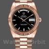 Mens Rolex Day-Date-218235, 41mm, Rose Gold, Black Index Dial, Men’s Black Replica Image