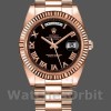 Mens Rolex Day-Date-218235, 41mm, Rose Gold, Black Roman Numerals Dial, Men’s Black Replica Image