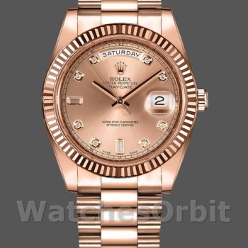 Men's Rolex Day-Date-218235, 41mm, Rose Gold, Champagne Diamonds Dial, Men’s Champagne
