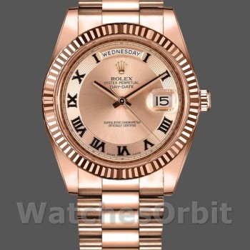Men's Rolex Day-Date-218235, 41mm, Rose Gold, Concentric Circle Champagne Dial, Men’s Champagne