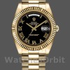 Mens Rolex Day-Date-218238, 41mm, Yellow Gold, Black Roman Numeral Dial, Men’s Black Replica Image