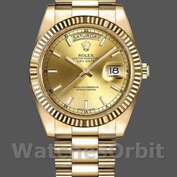 Men's Rolex Day-Date-218238, 41mm, Yellow Gold, Champagne Index Dial, Men’s Champagne