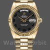 Mens Rolex Day-Date-218238, 41mm, Yellow Gold, Concentric Circle Black Dial, Men’s Black Replica Image