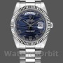 Men's Rolex Day-Date-218239, 41mm, White Gold, Wave Blue Dial, Men’s Blue