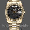 Mens Rolex Day-Date-218348, 41mm, Concentric Circle Black Dial, Men’s Black Replica Image