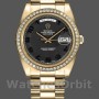 Men's Rolex Day-Date-218348, 41mm, Concentric Circle Black Dial, Men’s Black