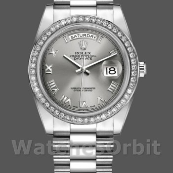 Men's Rolex Day-Date-218349, 41mm, Rhodium Grey Dial, Men’s Grey