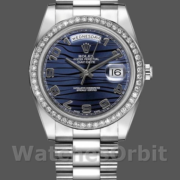 Mens Rolex Day-Date-218349, 41mm, Wave Blue Dial, Men’s Wave Blue Replica Image