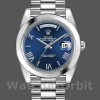 Mens Rolex Day-Date-228206, 40mm, Blue Roman Numeral Dial, Platinum, Men’s Blue Replica Image