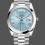 Men's Rolex Day-Date-228206, 40mm, Platinum, Ice Blue Quadrant Dial, Men’s Ice Blue