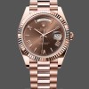 Mens Rolex Day-Date-228235, 40mm, Chocolate Brown Dial, Fluted Bezel, Men’s Chocolate Brown Replica Image