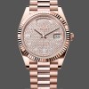 Mens Rolex Day-Date-228235, 40mm, Diamond Paved Dial, Fluted Bezel, Men’s Diamond Paved Replica Image