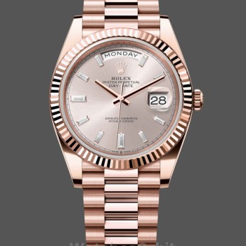 Men's Rolex Day-Date-228235, 40mm, Sundust Index Dial, Fluted Bezel, Men’s Sundust