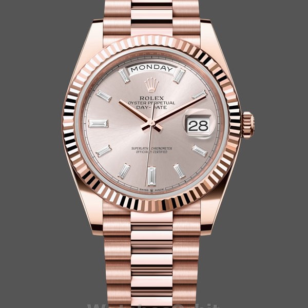 Mens Rolex Day-Date-228235, 40mm, Sundust Index Dial, Fluted Bezel, Men’s Sundust Replica Image