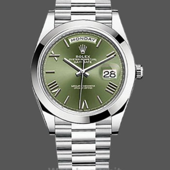 Men's Rolex Day Date 40-228236, Green Dial, Green