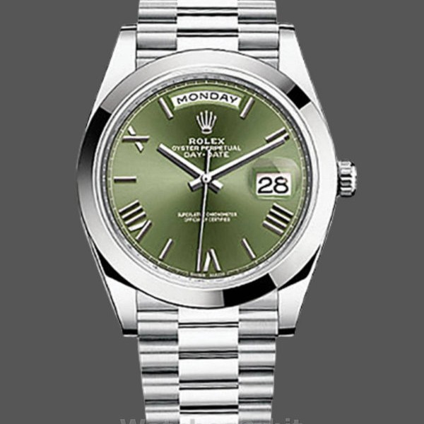 Mens Rolex Day Date 40-228236, Green Dial, Green Replica Watch Image