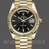 Mens Rolex Day-Date-228238, 40mm, Black Diagonal Motif Dial, Fluted Bezel, Men’s Black Replica Image