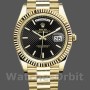 Men's Rolex Day-Date-228238, 40mm, Black Diagonal Motif Dial, Fluted Bezel, Men’s Black