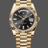 Mens Rolex Day-Date-228238, 40mm, Black Diamond Dial, Fluted Bezel, Men’s Black Replica Image