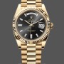 Men's Rolex Day-Date-228238, 40mm, Black Diamond Dial, Fluted Bezel, Men’s Black