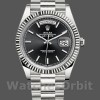 Mens Rolex Day-Date-228239, 40mm, Black Index Dial, Fluted Bezel, Men’s Black Replica Watch Image