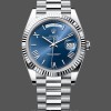 Mens Rolex Day-Date-228239, 40mm, Blue Roman Dial, Fluted Bezel, Men’s Blue Replica Image